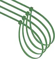 7.2 x 500mm Nylon Cable Ties (Pack of 20) in Green, Ideal for Fixing, Cable Organization and Use in DIY Projects