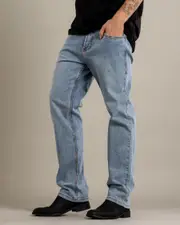 [Ringers Western] Ringers Western Men's Muster Slim Straight Jeans in Light Wash Blue Size 32 32 Light Wash Blue