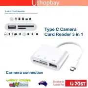 USB-C Card Reader 3 in 1 U-disk/SD/TF Type-C Port Macbook Camera Connection Kit