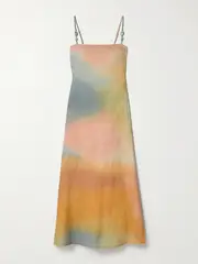 [STAUD] STAUD - Laura Bead-embellished Linen Maxi Dress - Yellow - small small Yellow