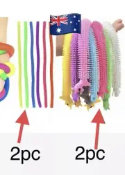 4pcs unicorn Stretchy / monkey String noodle Sensory Toys Fidget Stress Relief