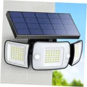 Solar Outdoor Lights,6000mAh Motion Sensor with Dual Sensors,Waterproof Solar