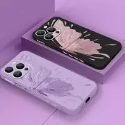 Butterfly Silicone Case For iPhone 15 14 Pro Max 13 12 11 8 XR Slim Phone Cover