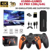 X2 PRO 128G 41000+ Games 4K Game Stick HD 3D Retro Video Game Console Wireless