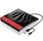 External CD DVD Drive for Laptop,Cocopa DVD Player CD Burner Type C USB 3.0 Port