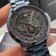 TommyHilfiger 湯米希爾費格男錶 50mm 寶藍圓形精鋼錶殼 黑色三眼, 中三針顯示, 運動錶面款 TH00041