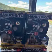 2 Ontel Handy Brite Ultra Bright Cordless Motion Sensor LED Security Spotlight