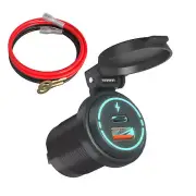 Portable USB Type-C PD Car Charger Cigarette Lighter Socket QC Charging Adapter