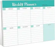 SIYDYRIT Undated Weekly Planning Pad, 52 Sheets Tear Off To Do List Pad with Daily Schedule, 100gsm Paper, 25.4x19 cm - Student, Work Planner