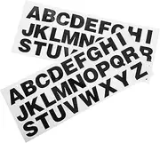 Zerodeko 2pcs Car Decorative Stickers Car Emblems Alphabet Stickers Custom Car Decal Stickers Car Metal Stickers Letter Number Stickers Alphabet Numbers Stickers Letter Decals PVC Black