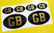 CAFE RACERstyle 'GB' GOLD set stickers decals for frame and helmets