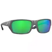 Costa Tailfin Matte Gray Frame Sunglasses w/Green Mirror 580P M 06S9113-91131160