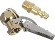 SOLUSTRE Tire Inflation Valve Set 1/4in Connectors Car Tire Inflation Head for Vehicle Tools