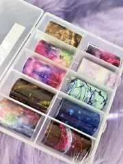 Nail Foil Transfer Decals - New - Galaxy Print - Transfer Foils
