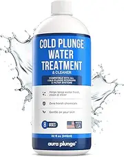 3in1 Natural Cold Plunge Water Treatment - Cleaner, Clarifier & Water Stabilizer for Cold Plunge - No Harsh Chemicals - Keeps Ice Bath Water Clean & Odor-Free - Made in USA (8 Week Supply, 32oz)