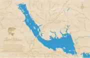 Lake Marion, SC - Laser Cut Wood Map | Wall Art | Made to Order