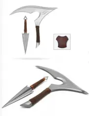 Akari ‘s Kama And Kunai Set Of 2 Heavy Duty 1:1 Full Metal 31” Kunai