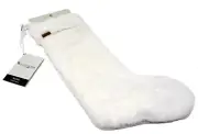 Koolaburra UGG Karina White Faux Fur Stocking 21" Christmas Holiday NWT