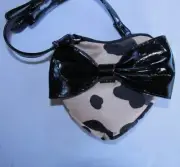 Harajuku Mini Target Leopard Print Black Bow Crossbody/Shoulderbag/Purse Bag NWT