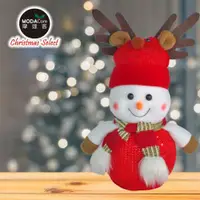 在飛比找ETMall東森購物網優惠-摩達客聖誕圍巾 紅色雪人擺飾(小)17*32cm單入