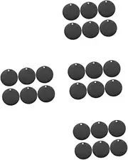 Operitacx 4sets 6pcs Round Stainless Steel Pet Id Tags Blank Dog Name Tags Lightweight Keychain Blanks for Easy Identification Versatile Pet Collar Charms 6pcs*4