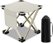 Portable Camping Stool, Mini Folding Stool for Adults Camping Foldable Chairs, Aluminum Bracket with Carrying Bag Lightweight Portable Folding Travel for Gardening, Hiking, BBQ, Fishing