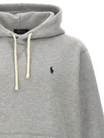 [Polo Ralph Lauren] Polo Ralph Lauren-Logo Hoodie Felpe Grigio-Uomo M
