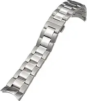 [SKXMOD] Stainless Steel Curved End Watchband 22mm For Tissot 1853 V8 Series for T106.410 T106410 Band Watch Strap Men Women