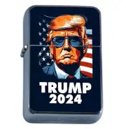 President Donald Trump 2024 L3 Windproof Refillable Flip Top Oil Lighter