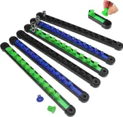 SWANLAKE 6-Piece Swivel Socket Organiser Set, 1/4-Inch X 26 Clips, 3/8-Inch X 26