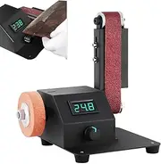 Table Grinder - Belt Sander for Handmade - Professional 350W Miniature Bench Grinder, High Precision with 10 Sanding Belts