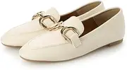 [EVOL] (イーボル) Evor Women's Soft Design Bit Loafer, Ivory Suede, 23.5 cm