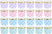 MAGICLULU 200pcs Cupcake Cups Foil Design Baking Paper Liners for Desserts for Weddings Birthdays Parties Bakeries Easy to Use Safe Stylish