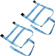 SCITOO Car Tire Basket Straps Blue Adjustable Wheel Net with Flat Hooks Fits Tow Dolly, 1 Set
