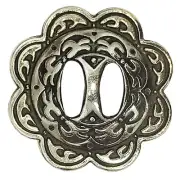 09HS 16 Pc Western Screw Back Nickle Slotted Concho Cowgirl Hilason