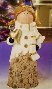 29" Angel Greeter with Peg Base LED Lights with Built-in Timer