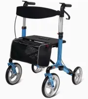 Rollator Walker Seniors Lightweight Foldable 10" Wheels 300 Lbs