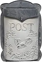 The Nifty Nook I Vintage Style Post Box I Nostalgic Charm Home Decor I Farmhouse Design I 15.9" Height x 11" Wide (White)