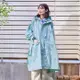 日本KIU 163926 薄荷綠 標準成人空氣感有袖斗篷雨衣 騎車露營必備 附收納袋(男女適用)