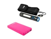 Adventure Kings Lithium Rechargeable Torch + Pink Power Bank 10000mAh