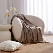 Cadence & Co. Huxley Herringbone Throw Toffee 130x180cm