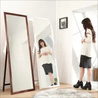 在飛比找momo購物網優惠-【BuyJM】實木超大兩用穿衣鏡/立鏡/壁鏡(高180寬60