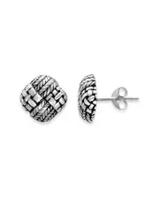 Samuel B. Silver Woven Design Studs