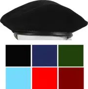 Classic Wool Military Beret with Eyelets Army Uniform Warm Winter Hat Fashion