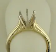 1CT SOLITAIRE RING SETTING 14K YELLOW GOLD 3MM WIDE RING SIZE 6 NEW