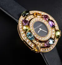 在飛比找Yahoo!奇摩拍賣優惠-BVLGARI 寶格麗 Astrale 原鑲彩色珠寶鑽錶
