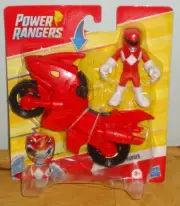 Playskool Heroes Hasbro POWER RANGERS Red Ranger Figure & Shark Motorcycle Set