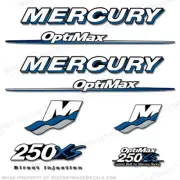 Fits Mercury Custom 250xs Decal Kit - Blue/Silver
