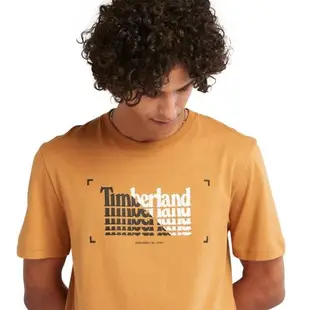 Timberland 男款小麥色印花短袖T恤A6QMUP47