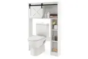 Costway Freestanding Bathroom Cabinet Storage Shelf Toilet Storage Rack Space Saver White